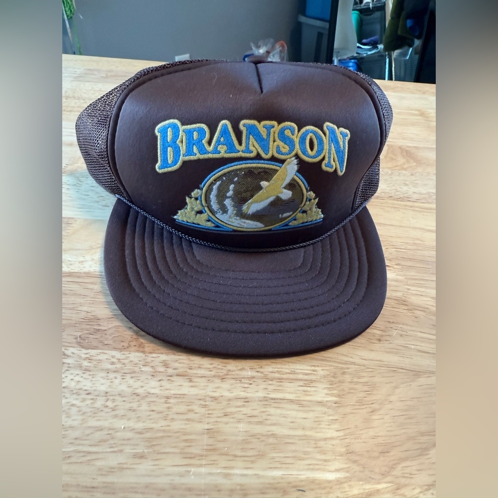Vintage Brown Branson Trucker Hat - Picture 5 of 5